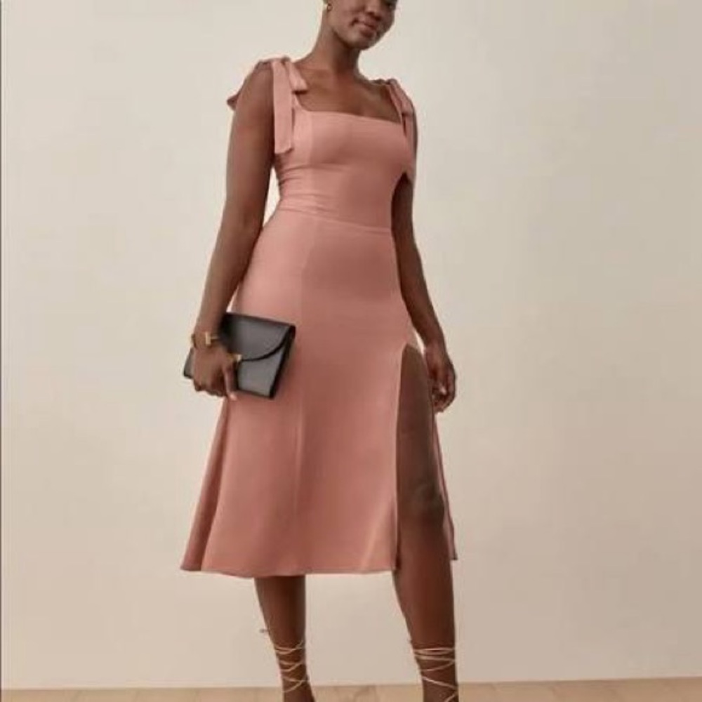 Reformation Twilight Dress in Praline